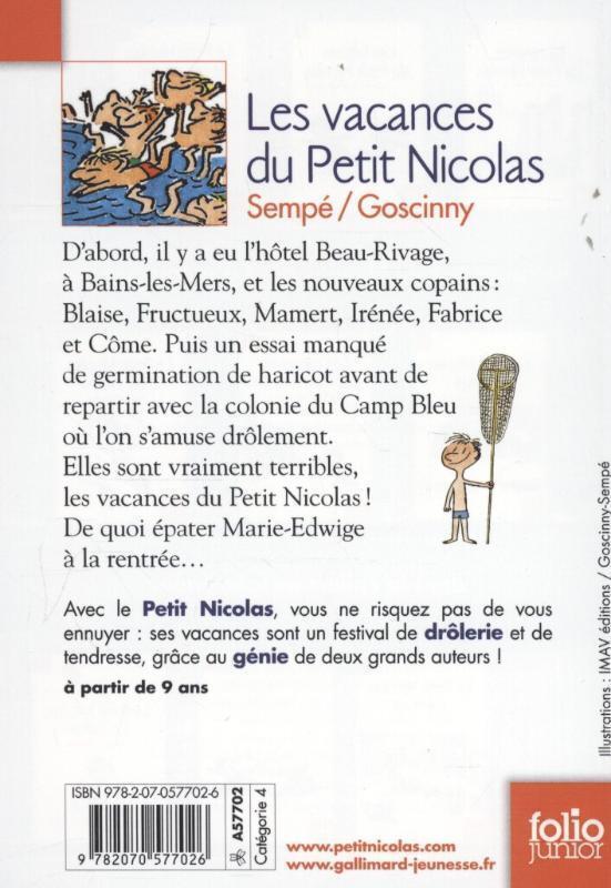 Rückseite: 9782070577026 | Les vacances du petit Nicolas | Rene Goscinny | Taschenbuch | 155 S.