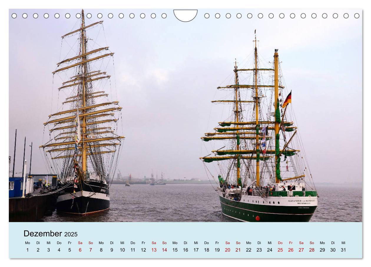 Bild: 9783435439614 | Parade der Windjammer - 2025 (Wandkalender 2025 DIN A4 quer),...