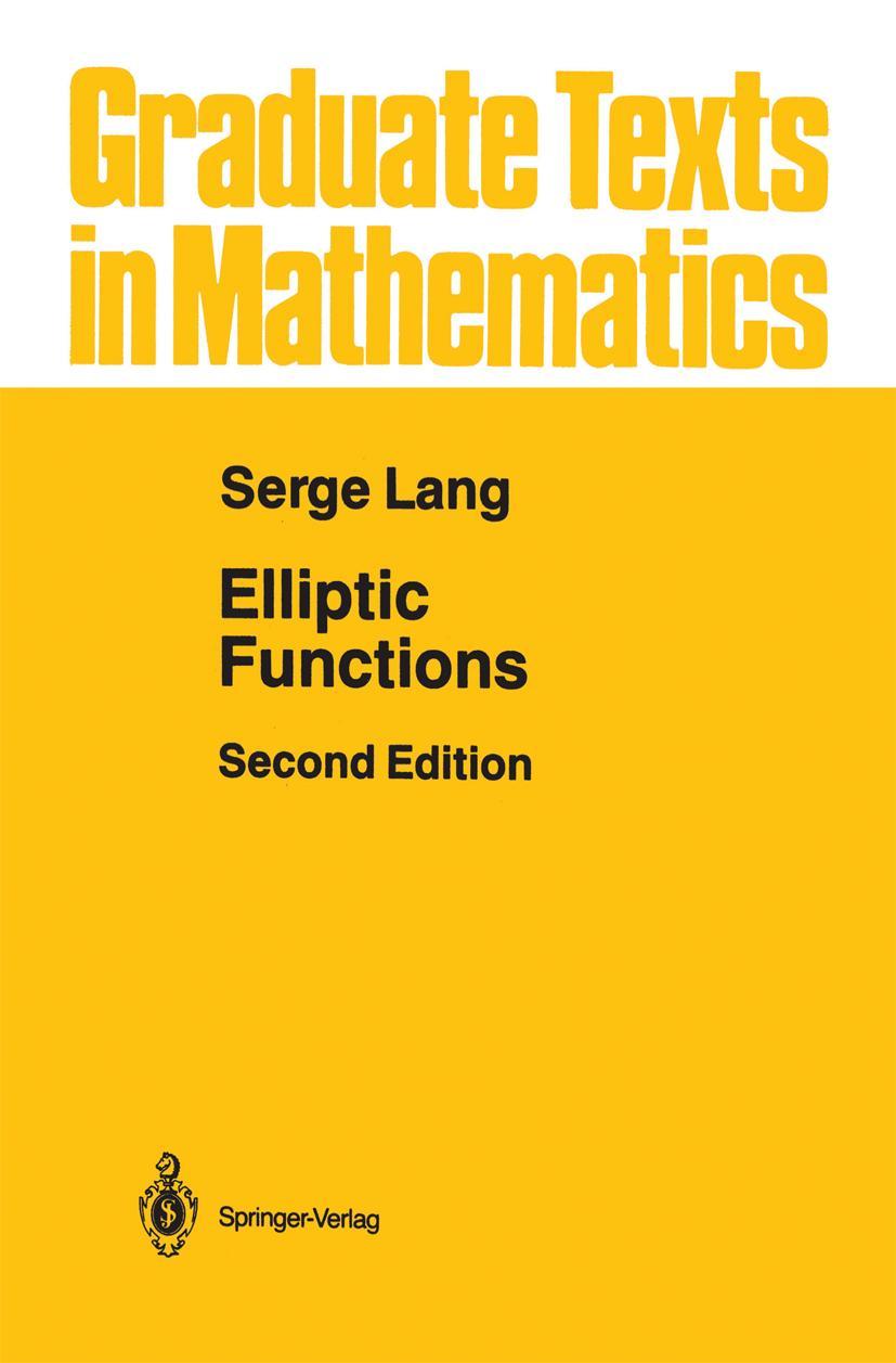 Cover: 9781461291428 | Elliptic Functions | Serge Lang | Taschenbuch | xii | Englisch | 2011