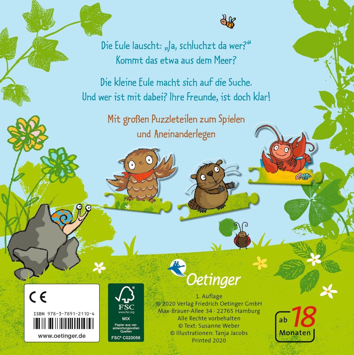 Rückseite: 9783789121104 | Die kleine Eule. Mein erster Puzzlespaß | Susanne Weber | Buch | PAPPE