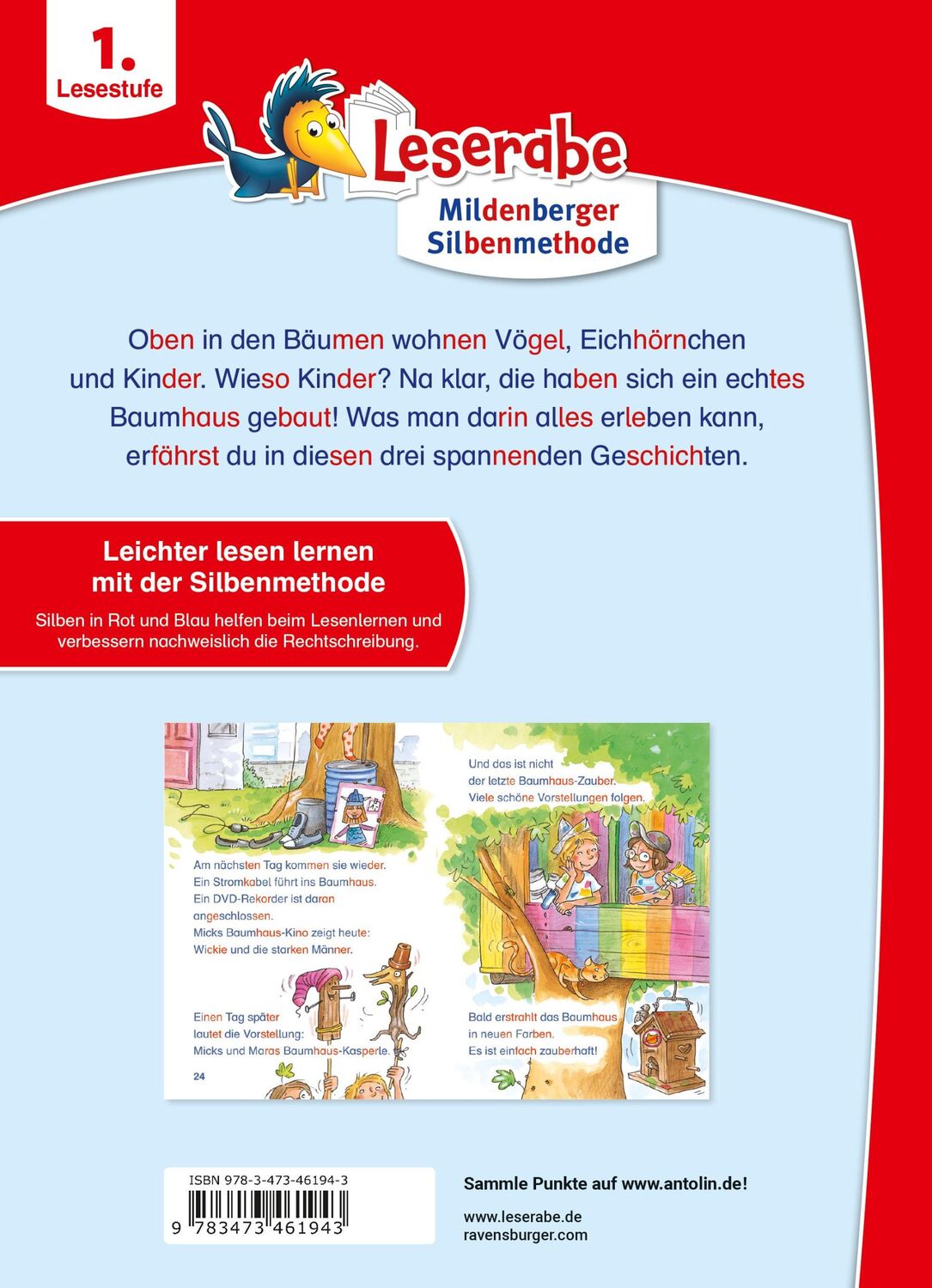 Rückseite: 9783473461943 | Baumhausgeschichten - Leserabe ab 1. Klasse - Erstlesebuch für...