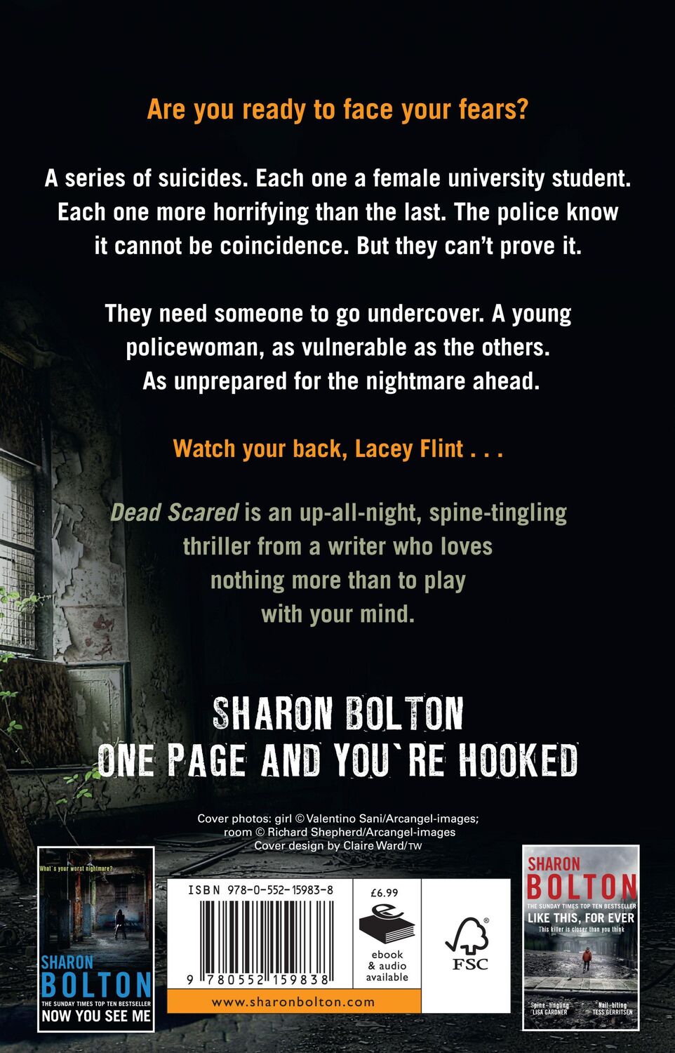 Rückseite: 9780552159838 | Dead Scared | Sharon Bolton | Taschenbuch | 460 S. | Englisch | 2013