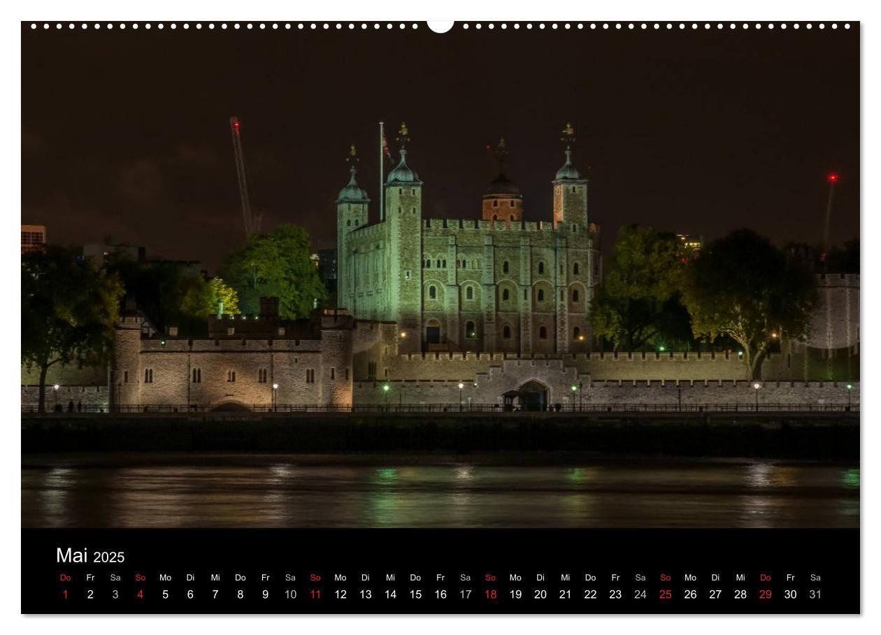 Bild: 9783435462476 | London - Nachts an der Themse (hochwertiger Premium Wandkalender...