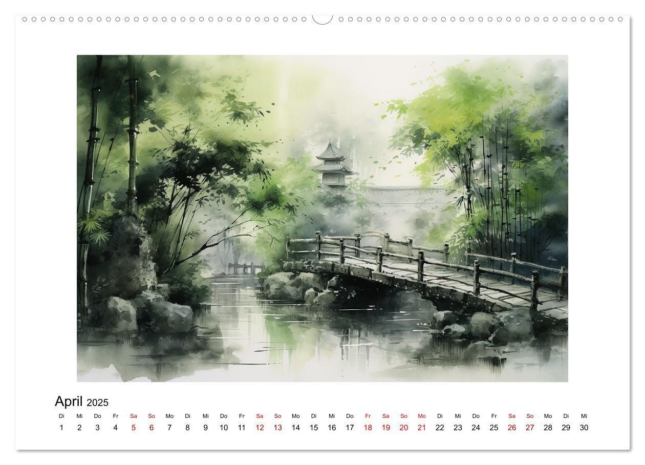 Bild: 9783383794704 | Heiwa - Friedliche Aquarelle im japanischen Stil (Wandkalender 2025...