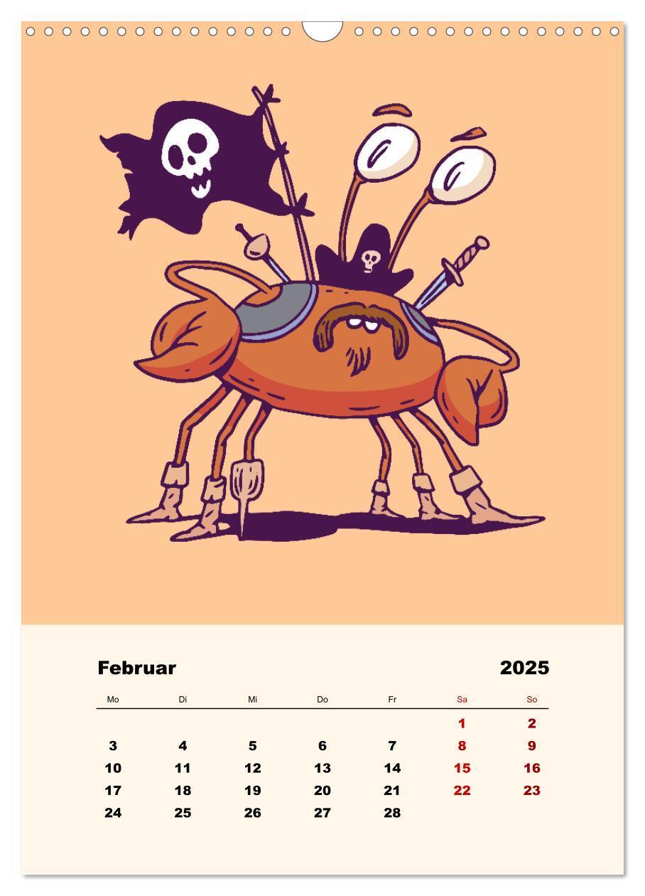 Bild: 9783435902279 | Tierische Piraten (Wandkalender 2025 DIN A3 hoch), CALVENDO...