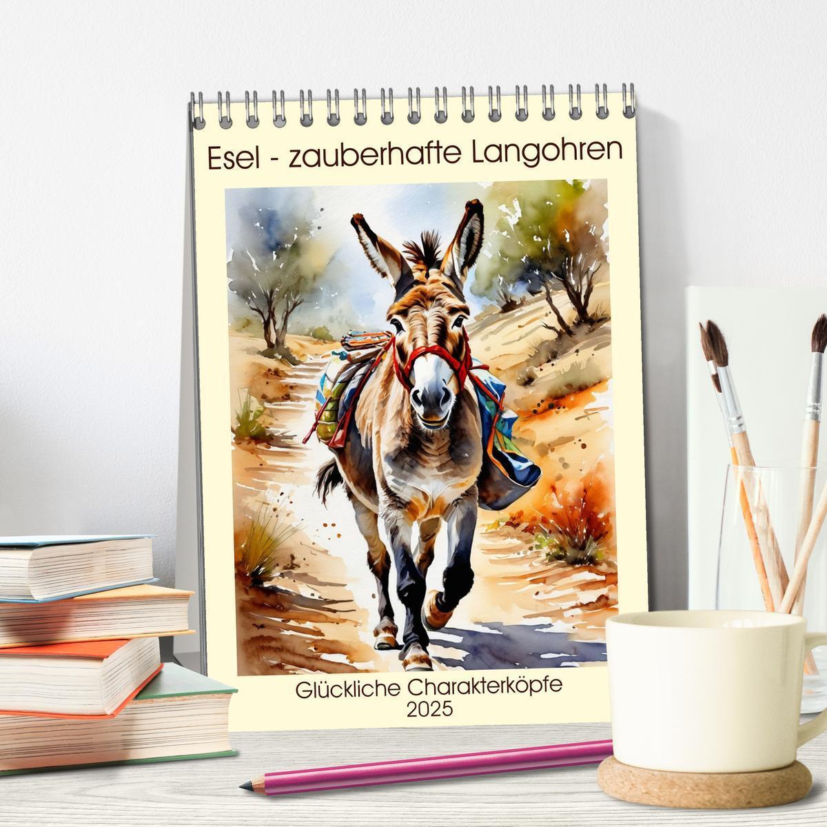 Bild: 9783457130773 | Esel - zauberhafte Langohren (Tischkalender 2025 DIN A5 hoch),...