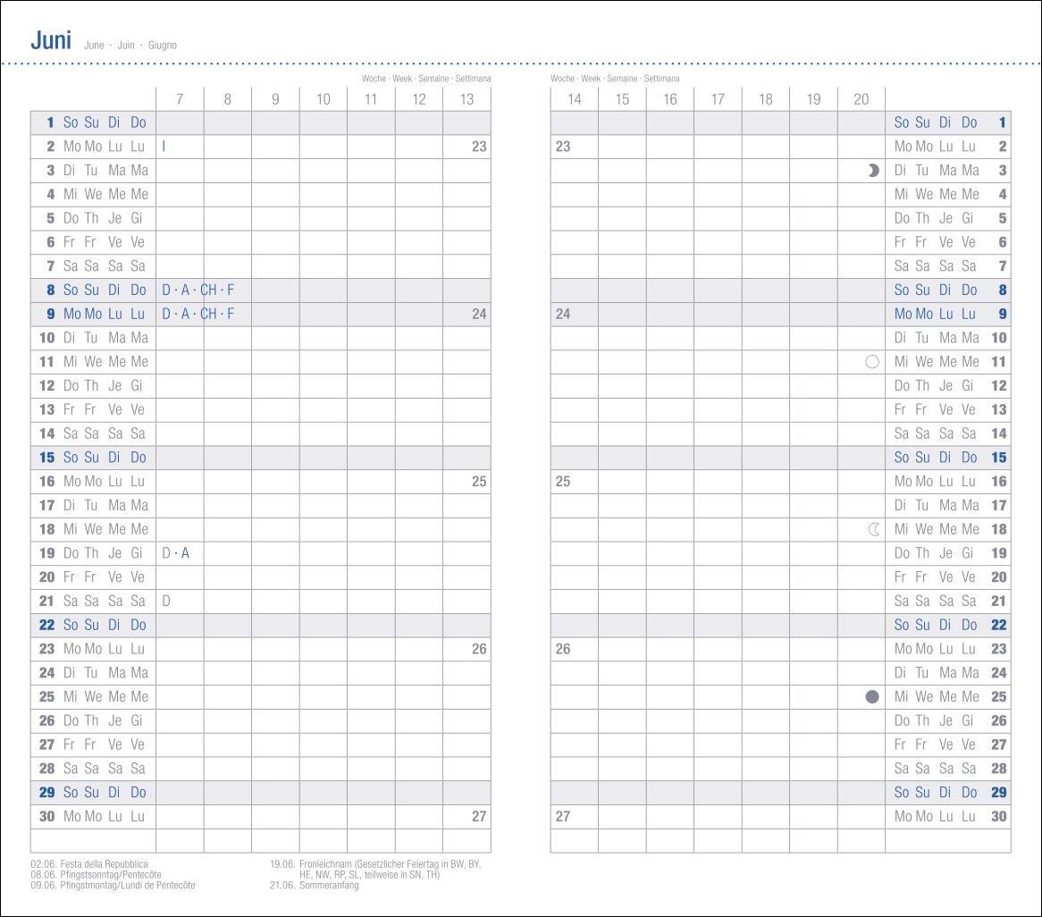 Bild: 9783756408047 | Monats-Taschenkalender, schwarz 2025 | Heye | Buch | Bürokalender Heye