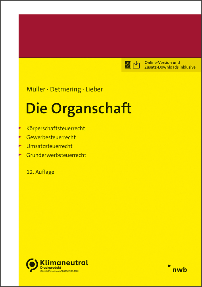 Cover: 9783482676222 | Die Organschaft | Thomas Müller (u. a.) | Bundle | 1 Bundle | Deutsch