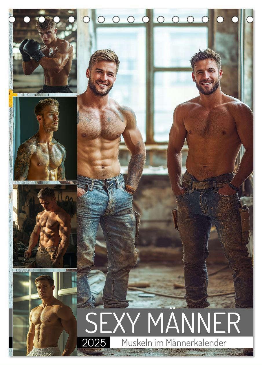 Cover: 9783457237519 | SEXY MÄNNER - Muskeln im Männerkalender (Tischkalender 2025 DIN A5...