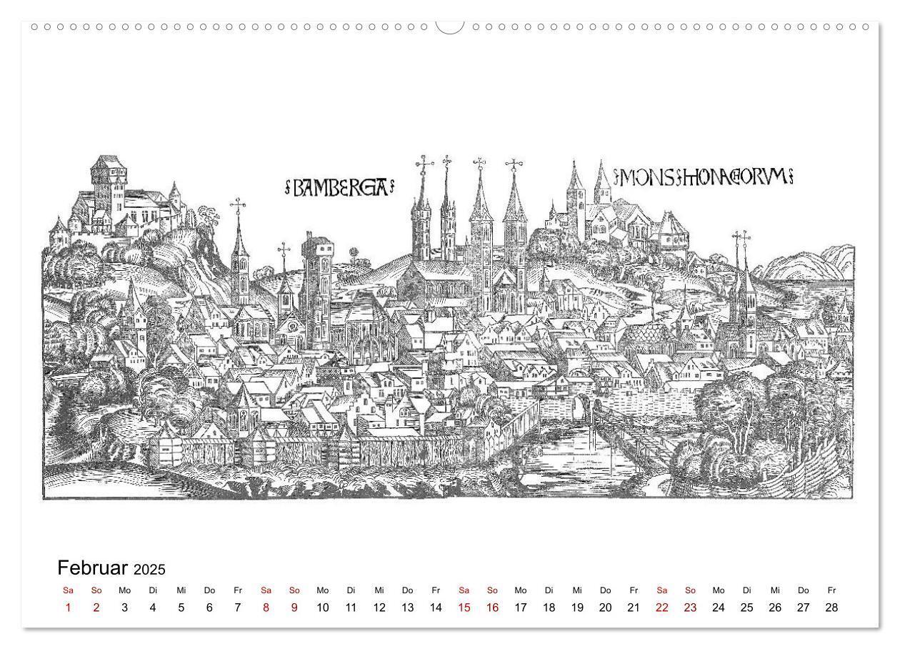 Bild: 9783435306480 | Schedelsche Weltchronik Deutsche Städte 1493 (Wandkalender 2025 DIN...