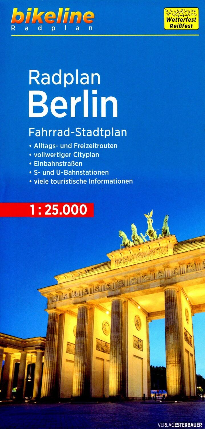 Cover: 9783711100757 | Radplan Berlin | Fahrrad-Stadtplan 1:25.000 | Esterbauer Verlag | 2022