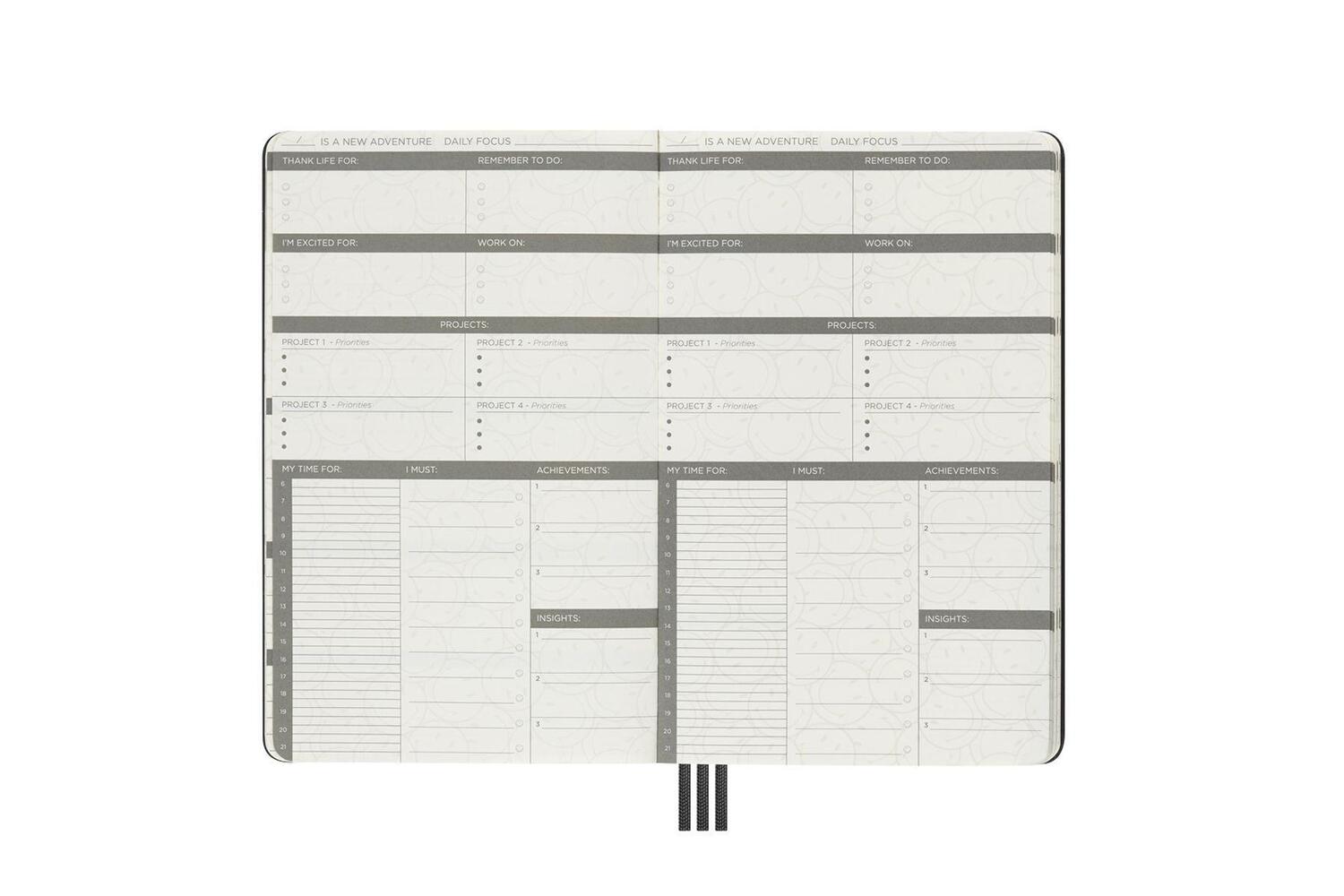 Bild: 8056598854435 | Moleskine Undatierter Kalender - Smiley, Large/A5, Smiley Logo | Buch