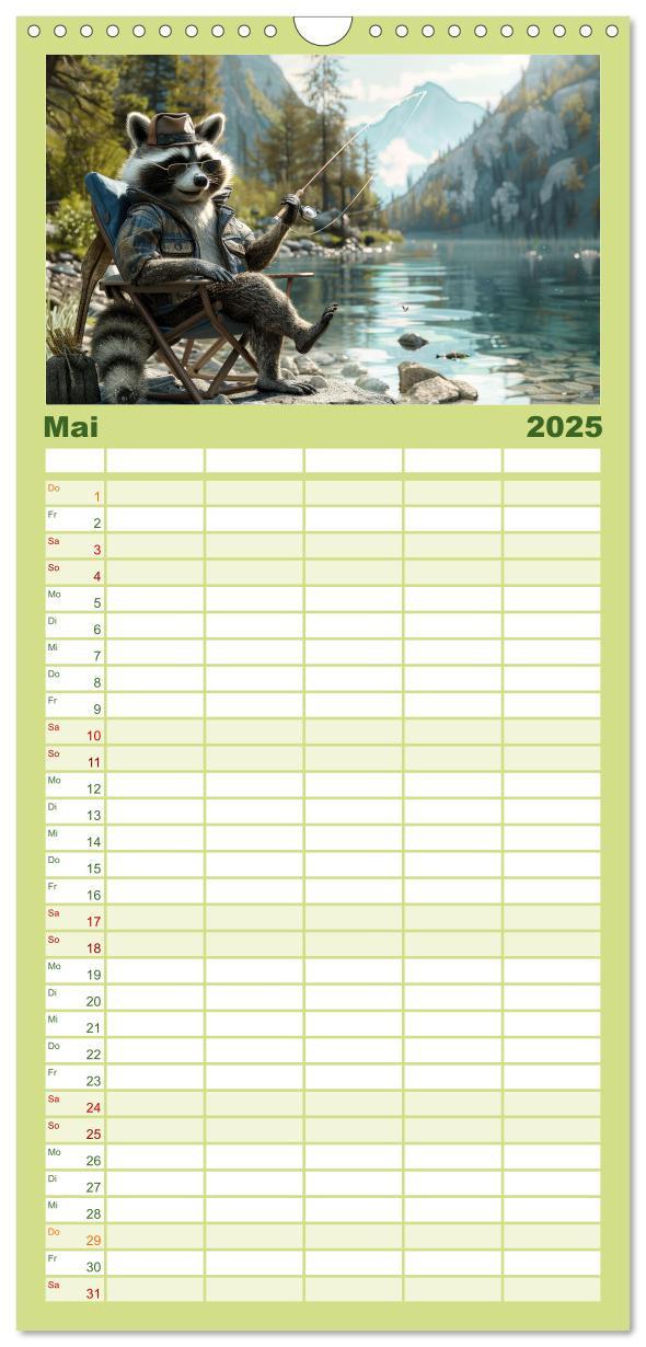 Bild: 9783457192559 | Familienplaner 2025 - Der tierisch lustige Angler-Kalender mit 5...