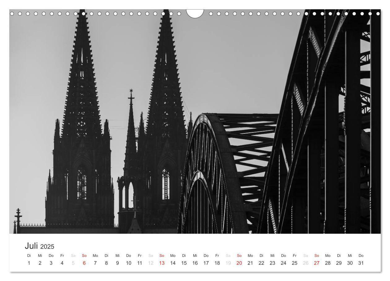 Bild: 9783435556915 | Köln - monochrome Ansichten (Wandkalender 2025 DIN A3 quer),...