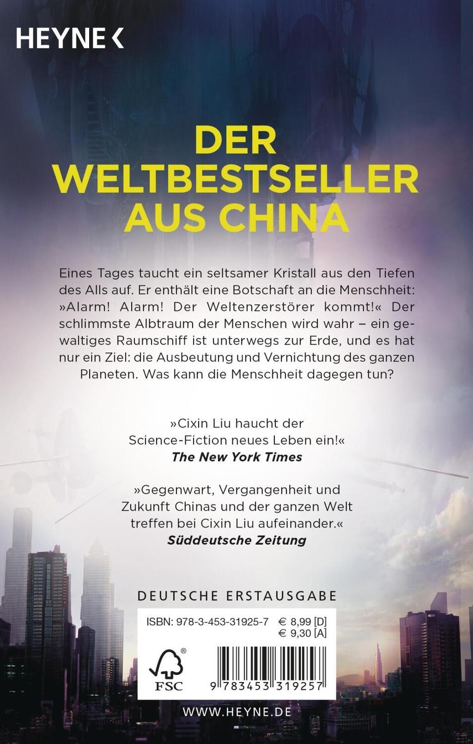 Bild: 9783453319257 | Weltenzerstörer | Novelle | Cixin Liu | Taschenbuch | Deutsch | 2018