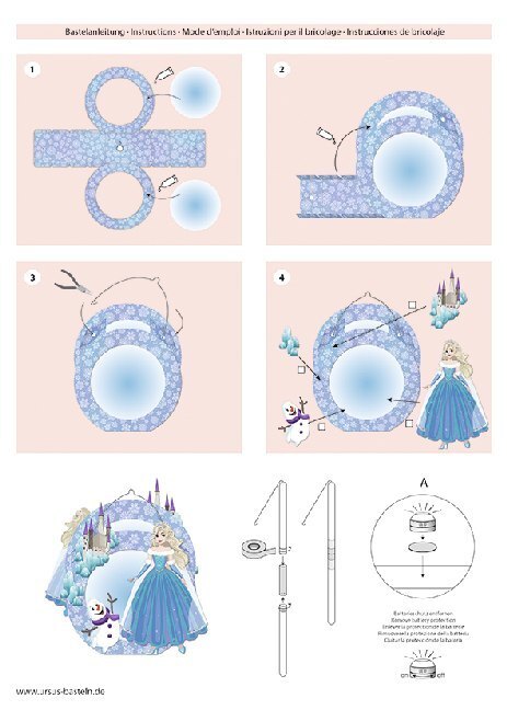 Bild: 4008525240686 | URSUS Laternen-Bastelset "Eisprinzessin" | Stück | In Papierverpackung