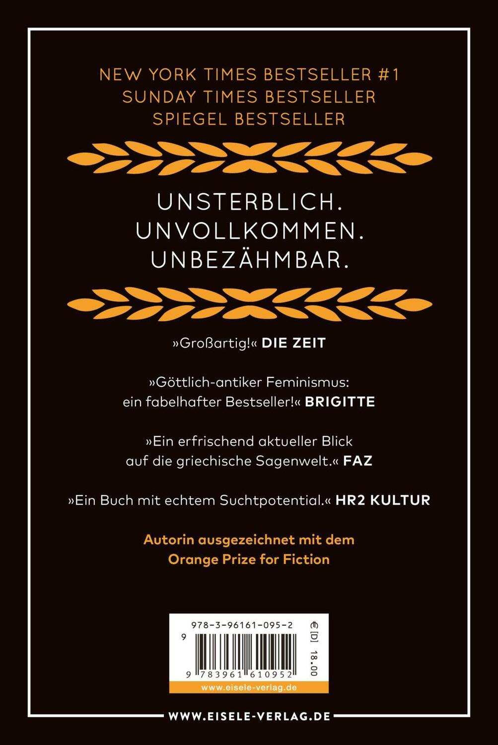 Rückseite: 9783961610952 | Ich bin Circe | Madeline Miller | Taschenbuch | 528 S. | Deutsch