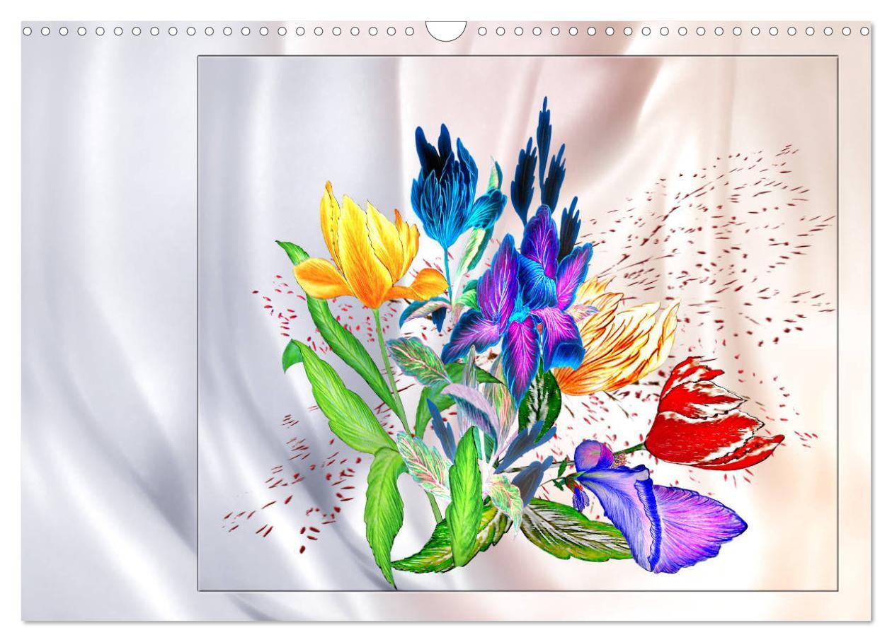 Bild: 9783435554164 | Blumen-Zeichnungen (Wandkalender 2025 DIN A3 quer), CALVENDO...