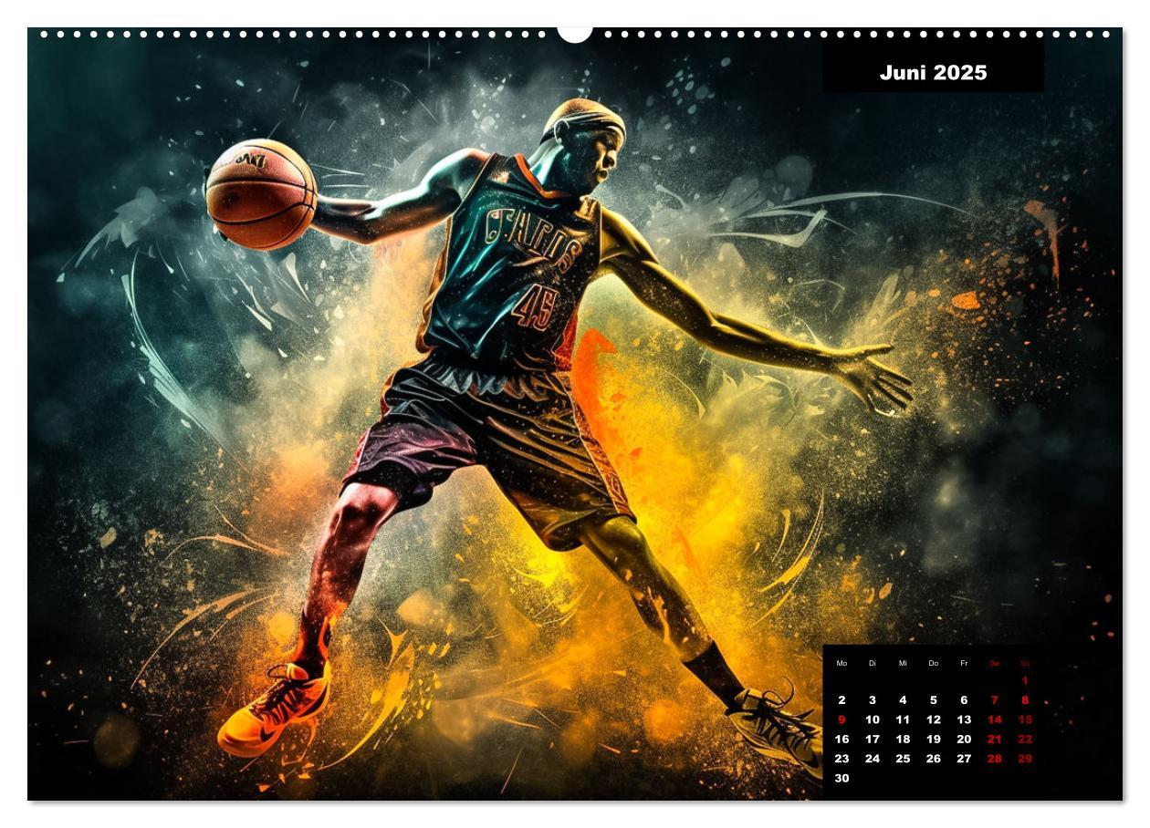 Bild: 9783383905391 | Faszination Basketball (Wandkalender 2025 DIN A2 quer), CALVENDO...