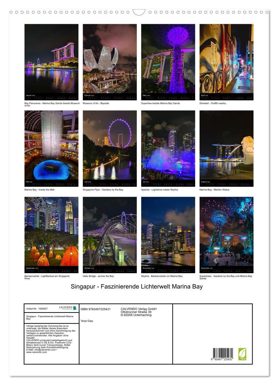 Bild: 9783457225431 | Singapur - Faszinierende Lichterwelt Marina Bay (Wandkalender 2025...