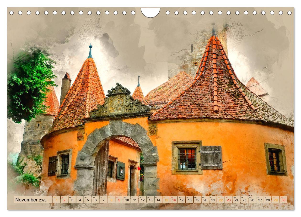 Bild: 9783435410132 | Romantische Städte - Rothenburg ob der Tauber (Wandkalender 2025...