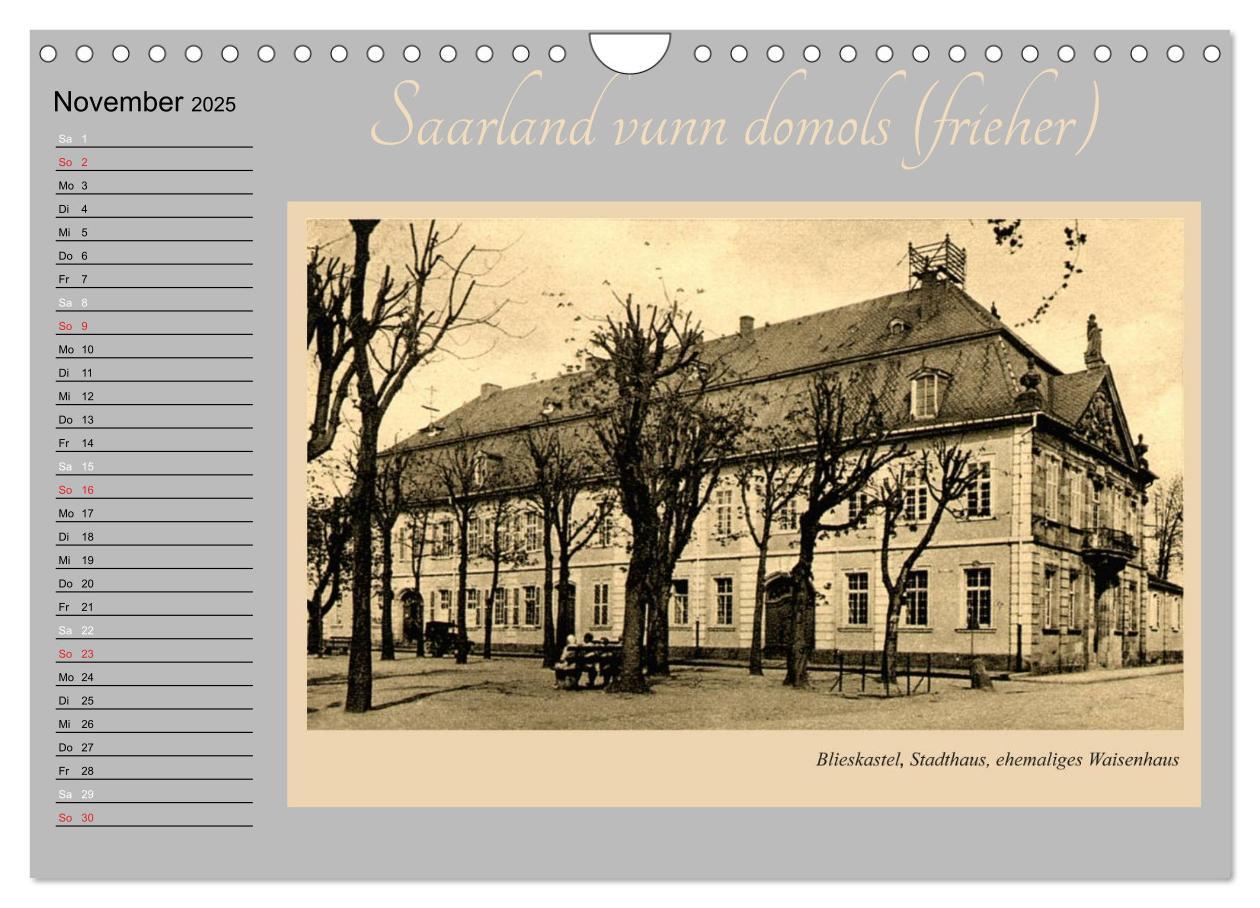 Bild: 9783435520473 | Saarland - vunn domols (frieher) (Wandkalender 2025 DIN A4 quer),...