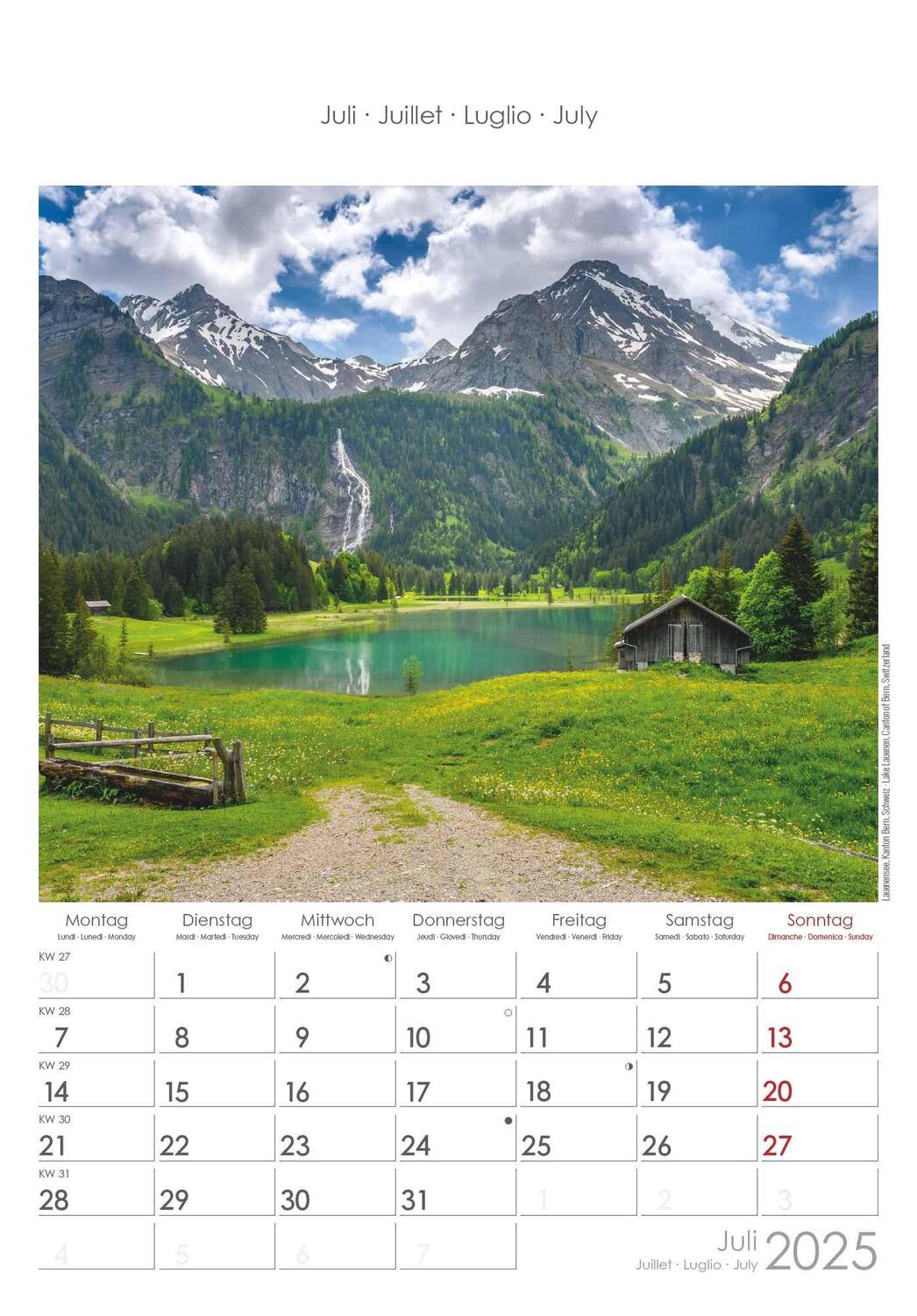 Bild: 4251732341091 | Alpen 2025 - Bild-Kalender 23,7x34 cm - The Alps - Wandkalender -...