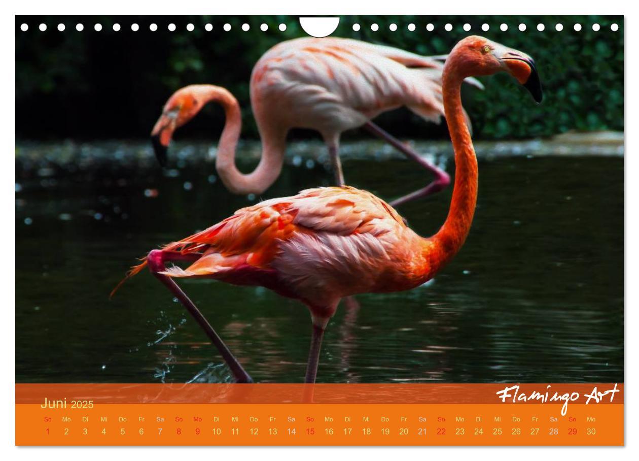 Bild: 9783435819706 | Flamingo Art 2025 (Wandkalender 2025 DIN A4 quer), CALVENDO...