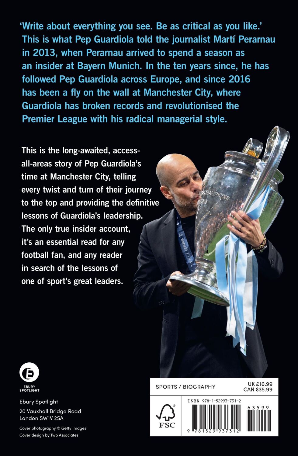 Rückseite: 9781529937312 | The Pep Revolution | Inside Guardiola's Manchester City | Perarnau