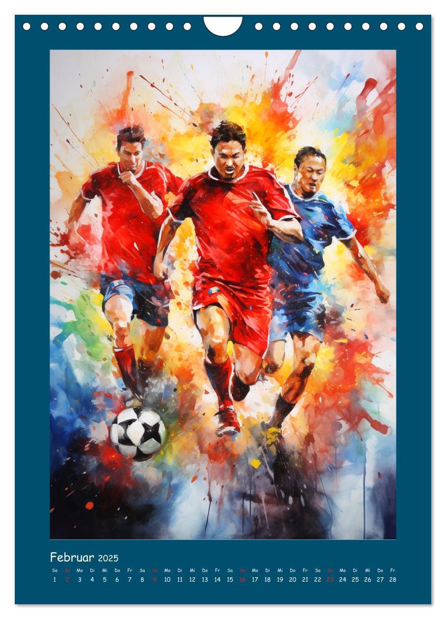 Bild: 9783383806841 | Leidenschaft Fussball. Stadionstimmung im Aquarellstil...