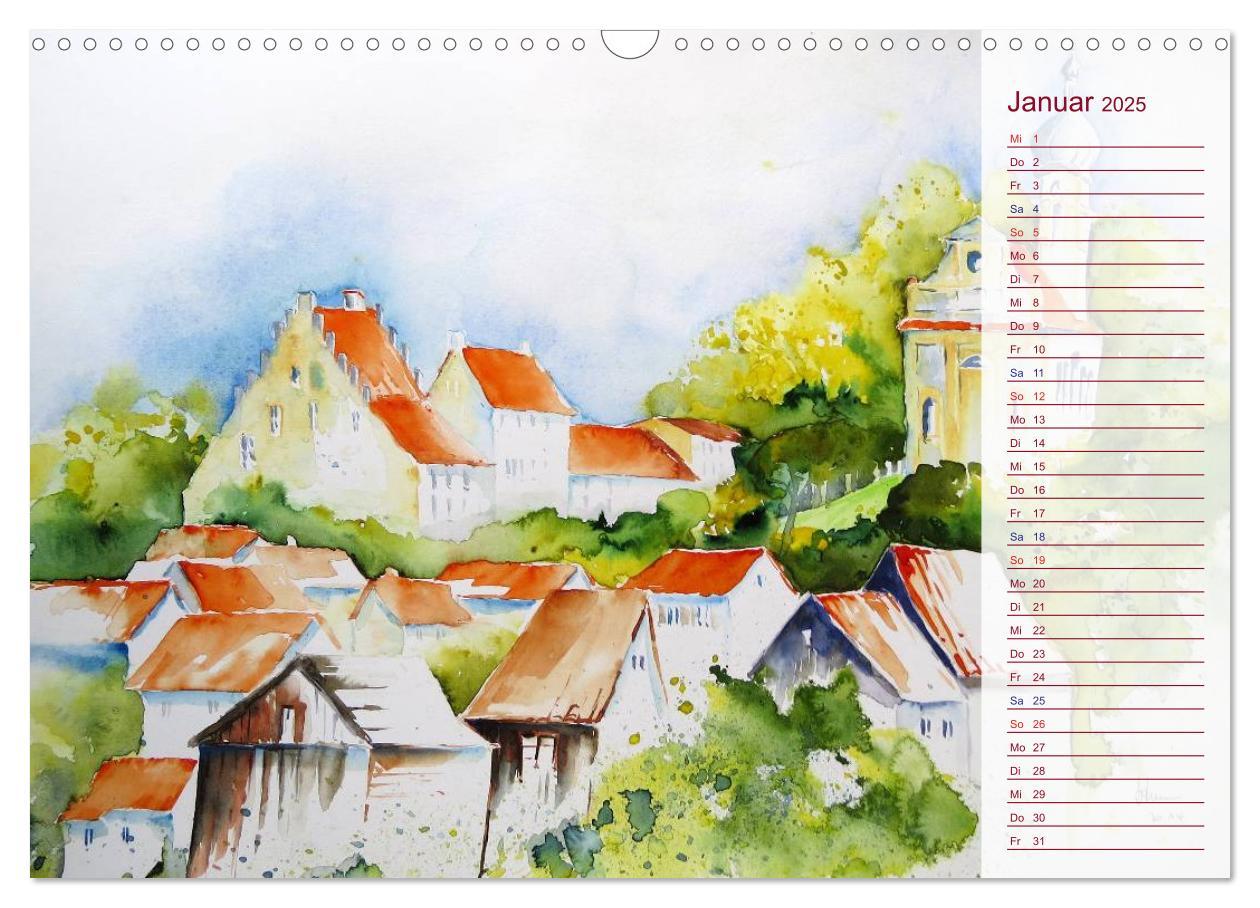 Bild: 9783435522668 | Murnau und das Blaue Land - Aquarelle und Fotografien (Wandkalender...