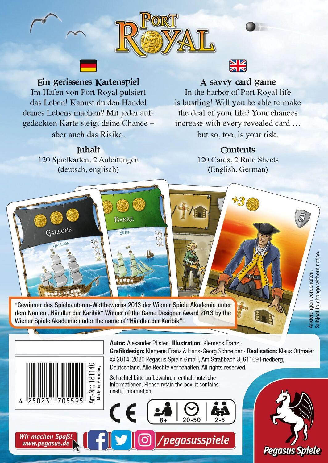 Bild: 4250231705595 | Port Royal (Händler der Karibik) | Spiel | Deutsch | 2014 | Pegasus