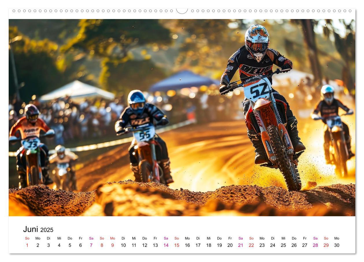 Bild: 9783457148044 | Motocross Erlebnisse (Wandkalender 2025 DIN A2 quer), CALVENDO...