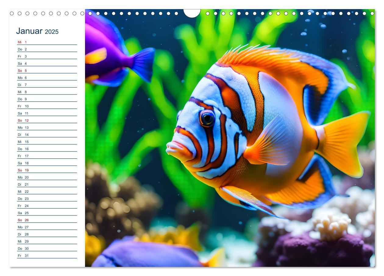 Bild: 9783457144770 | Aquarienzauber - Bunte KI Unterwasserwelten (Wandkalender 2025 DIN...