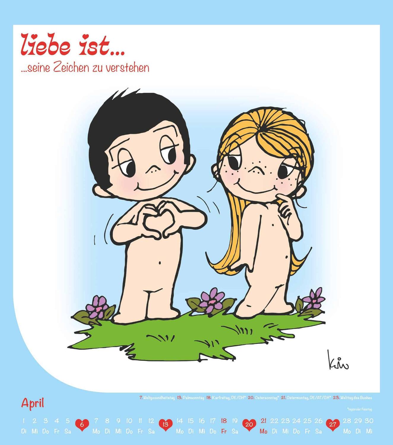 Bild: 4251732340575 | Liebe ist... 2025 - Wand-Kalender - 30x34 - Illustrationen - Paar