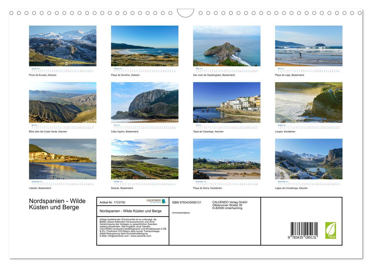 Bild: 9783435095131 | Nordspanien - Wilde Küsten und Berge (Wandkalender 2025 DIN A3...