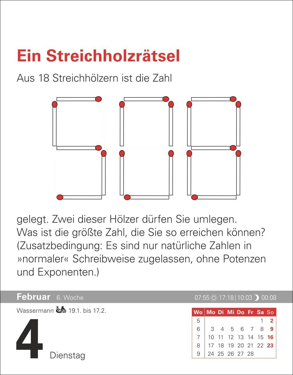 Bild: 9783840034466 | Der Mathematik-Kalender Tagesabreißkalender 2025 - Nachts teile ich...