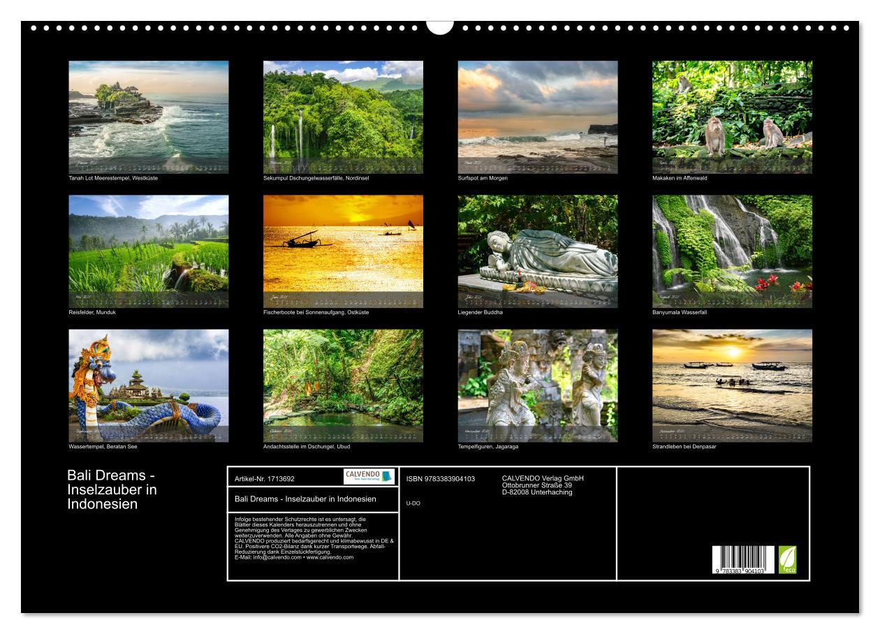 Bild: 9783383904103 | Bali Dreams - Inselzauber in Indonesien (Wandkalender 2025 DIN A2...