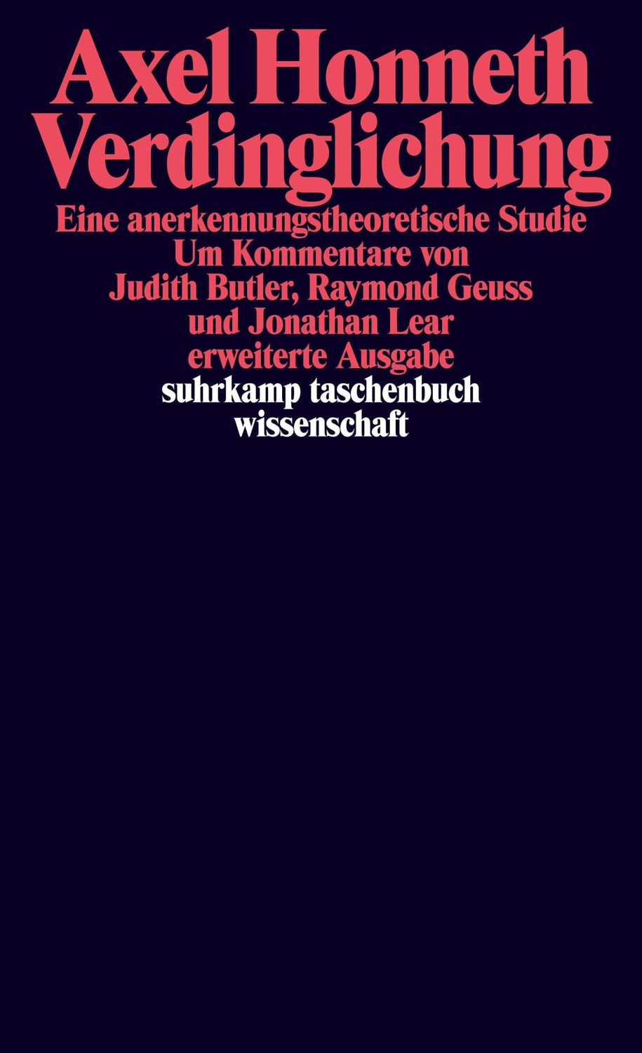 Cover: 9783518297278 | Verdinglichung | Eine anerkennungstheoretische Studie | Axel Honneth