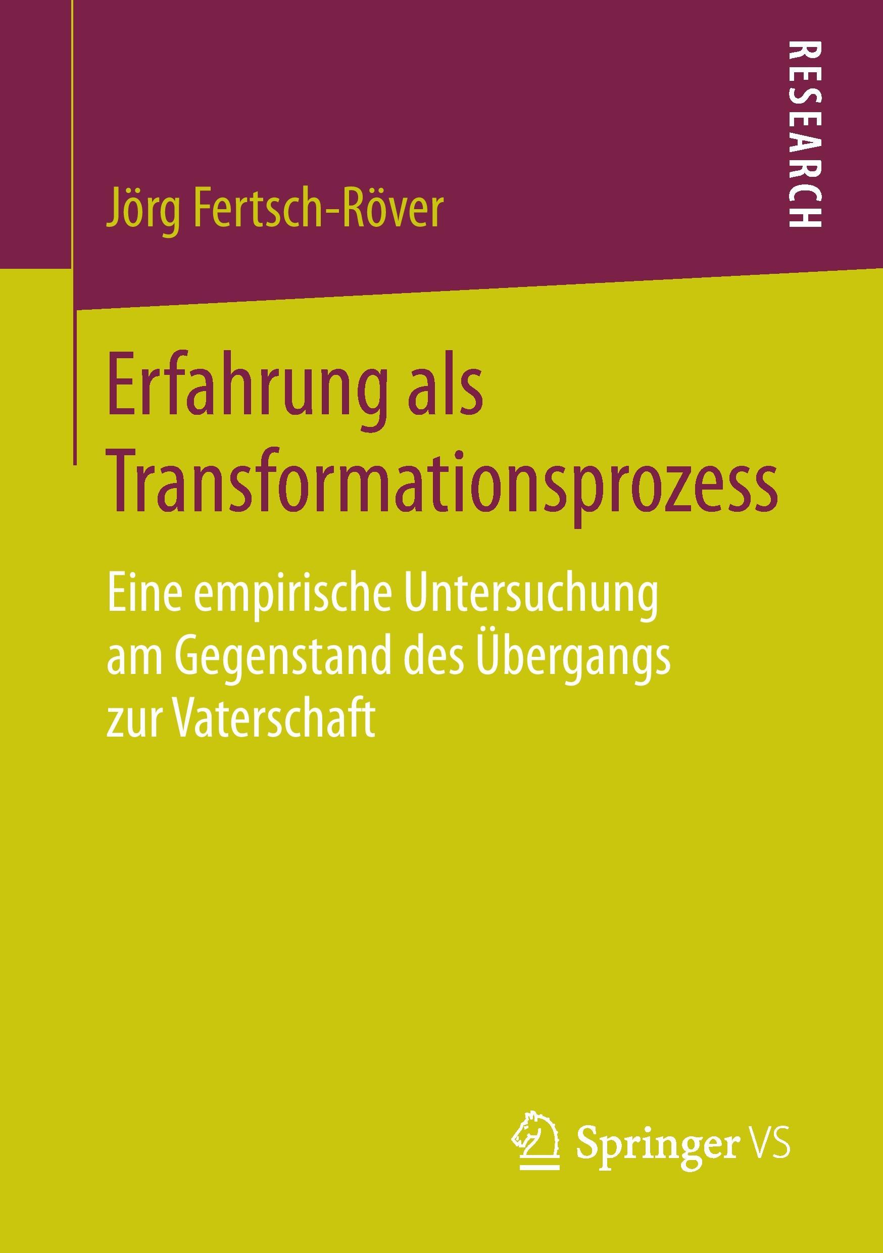 Cover: 9783658182649 | Erfahrung als Transformationsprozess | Jörg Fertsch-Röver | Buch | ix