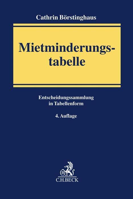 Cover: 9783406716348 | Mietminderungstabelle | Entscheidungssammlung in Tabellenform | Buch