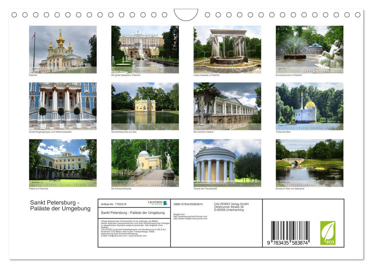 Bild: 9783435583874 | Sankt Petersburg - Paläste der Umgebung (Wandkalender 2025 DIN A4...