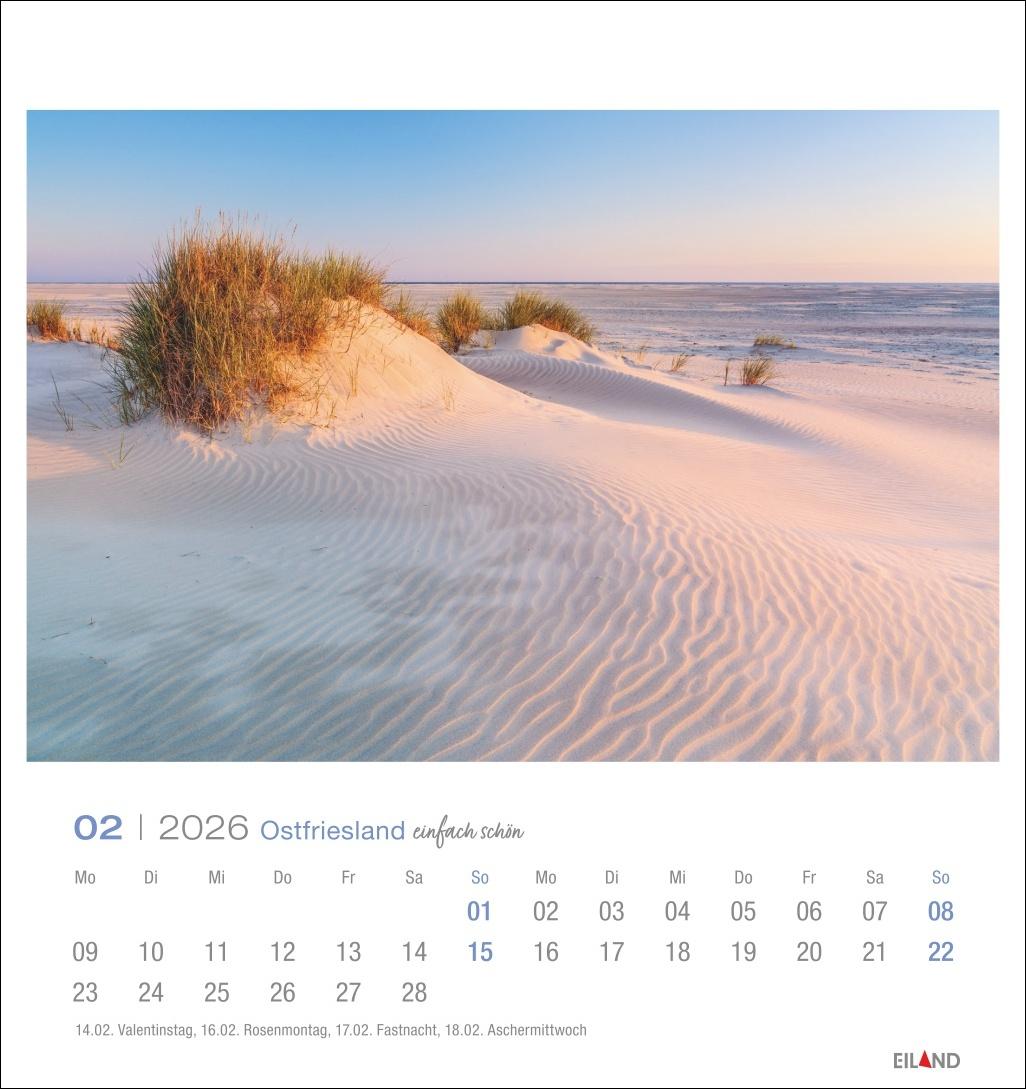 Bild: 9783964024091 | Ostfriesland Postkartenkalender 2026 - einfach schön | Eiland | 13 S.