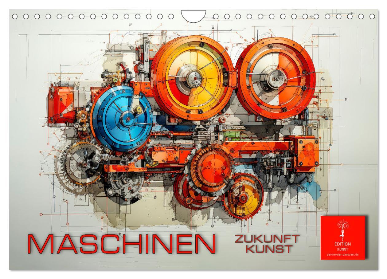 Cover: 9783383851957 | Maschinen Zukunft Kunst (Wandkalender 2025 DIN A4 quer), CALVENDO...