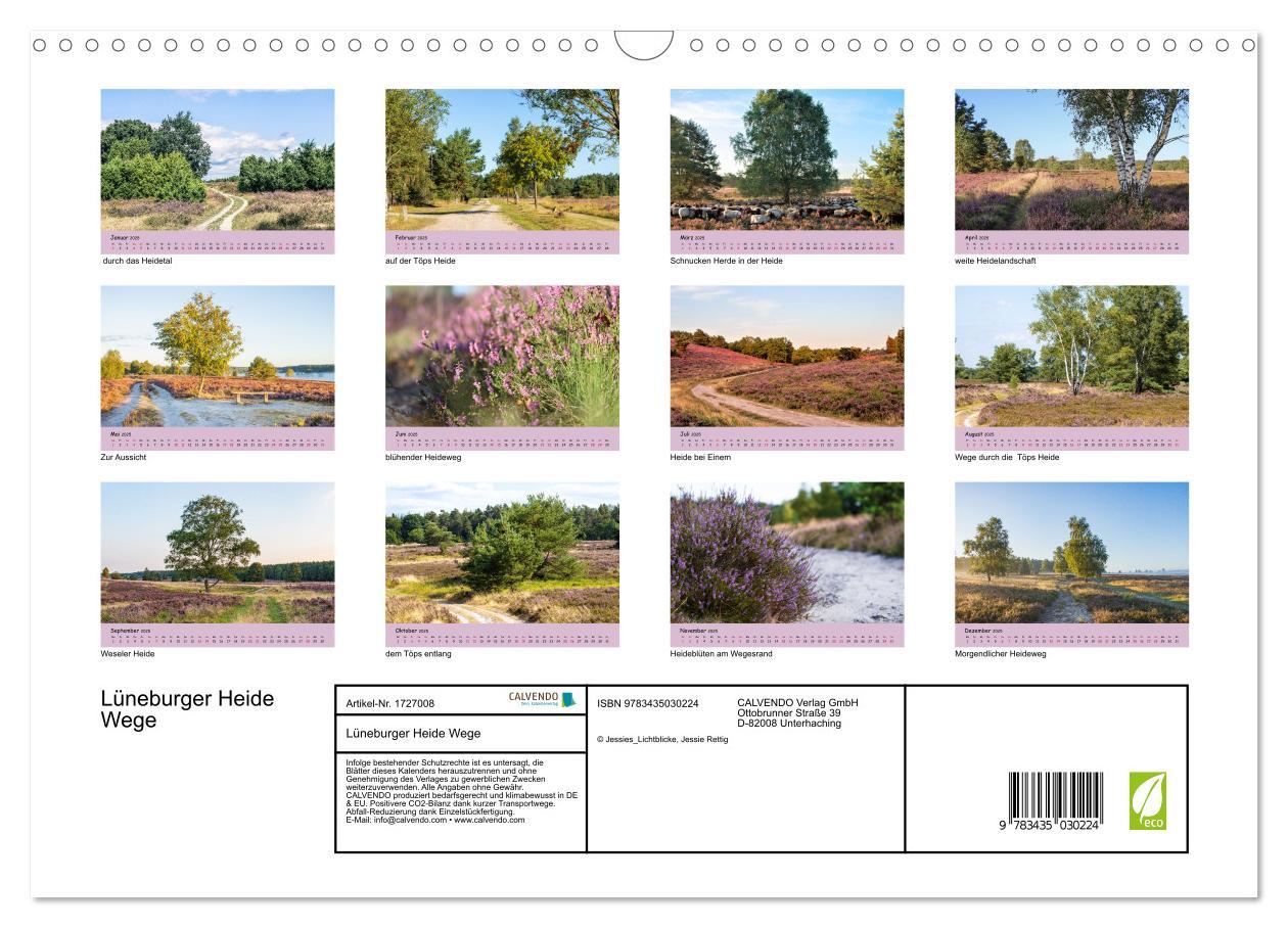 Bild: 9783435030224 | Lüneburger Heide Wege (Wandkalender 2025 DIN A3 quer), CALVENDO...