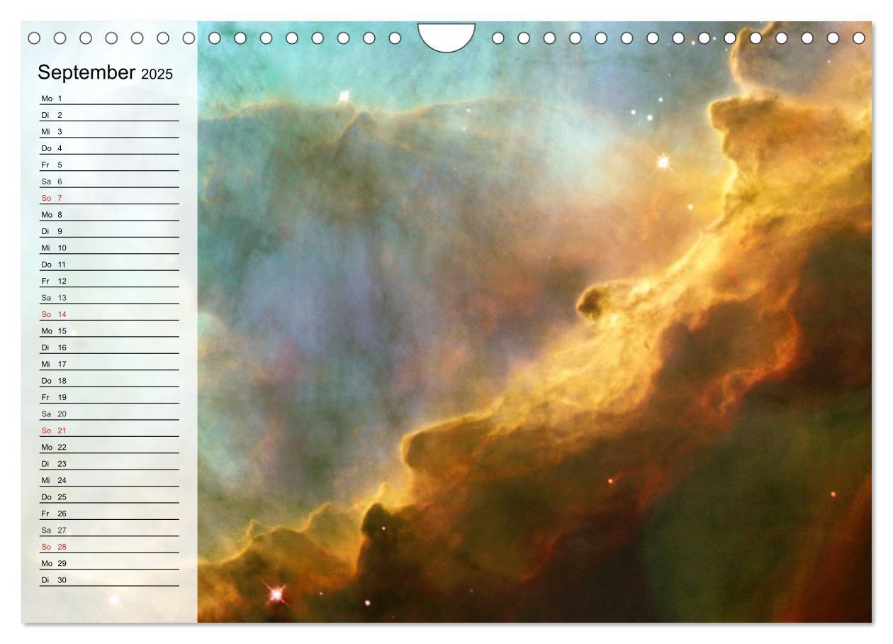 Bild: 9783435530519 | Universum. Farbenpracht der Gasnebel (Wandkalender 2025 DIN A4...