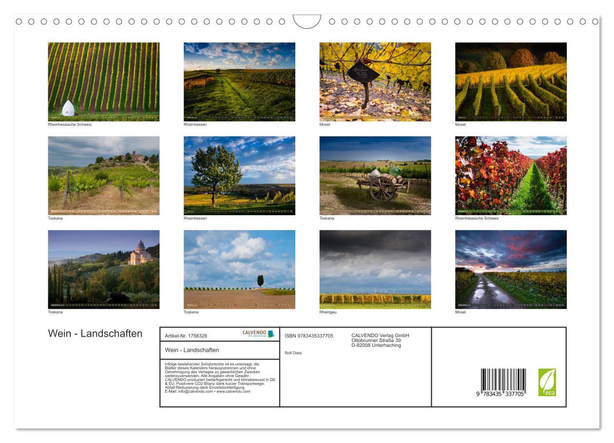 Bild: 9783435337705 | Wein - Landschaften (Wandkalender 2025 DIN A3 quer), CALVENDO...