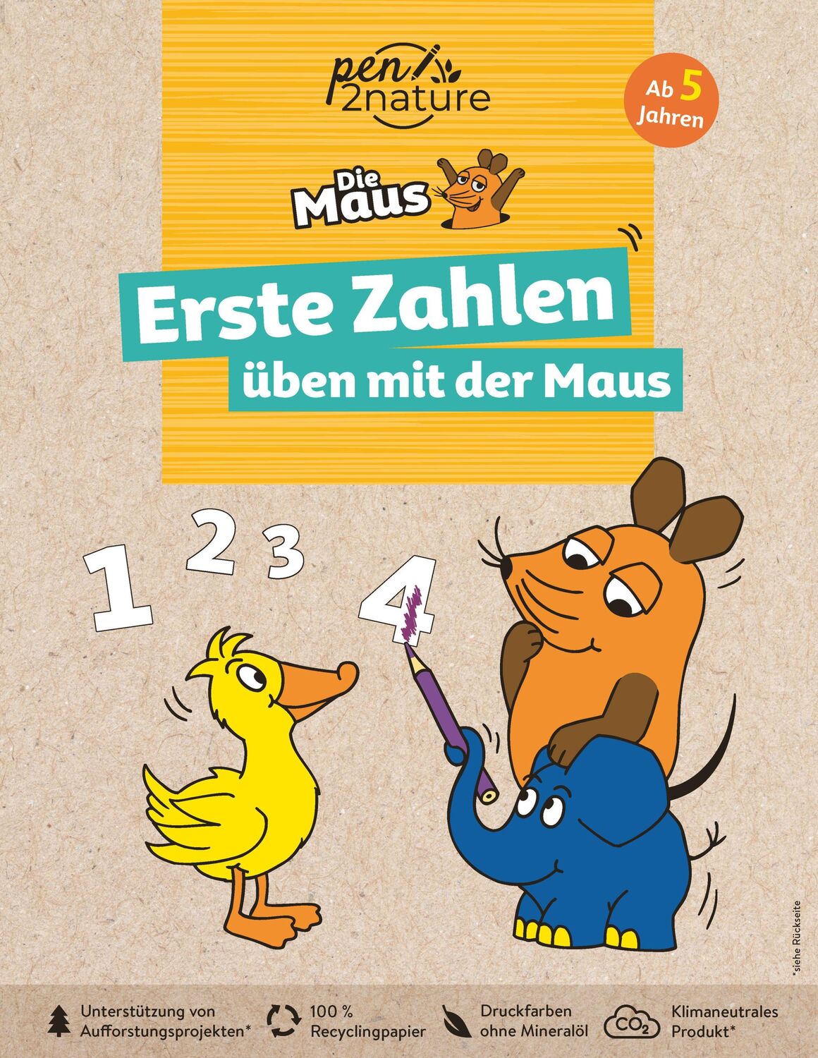 Cover: 9783987640438 | Erste Zahlen üben mit der Maus. Für Kinder ab 5 Jahren | Pen2nature