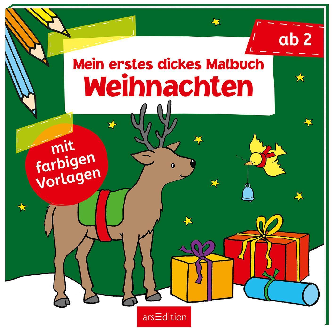 Cover: 9783845837222 | Mein erstes dickes Malbuch ab 2 - Weihnachten | Mit farbigen Vorlagen