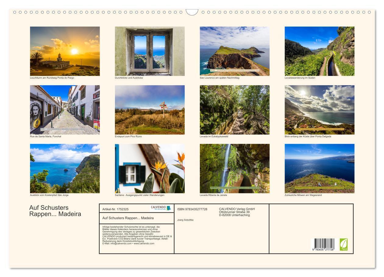 Bild: 9783435277728 | Auf Schusters Rappen... Madeira (Wandkalender 2025 DIN A2 quer),...